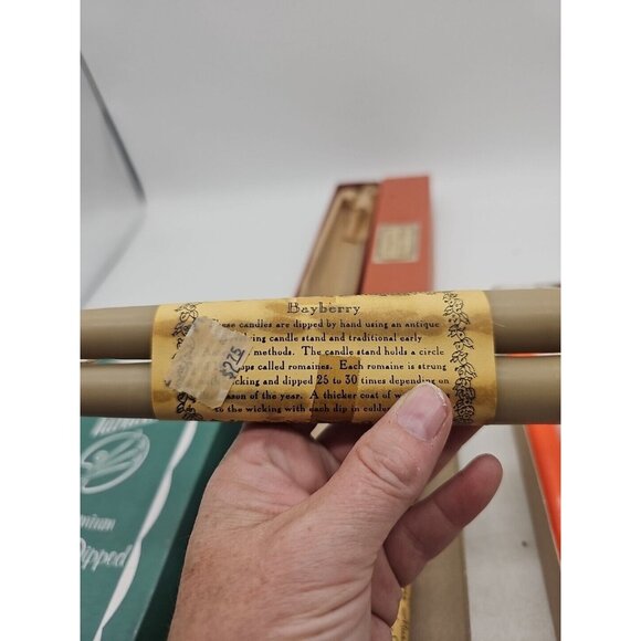 Patrician Taper Candles 12 Inch Bayberry Oarnge 17 Candles Total New - Picture 4 of 10